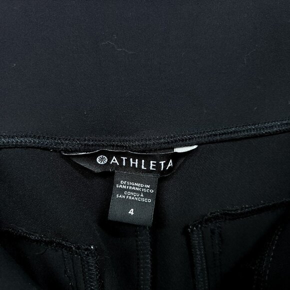 Athleta Brooklyn Ankle Pant Women's 4 Black Pull On Taper Athleisure Travel - Picture 11 of 16